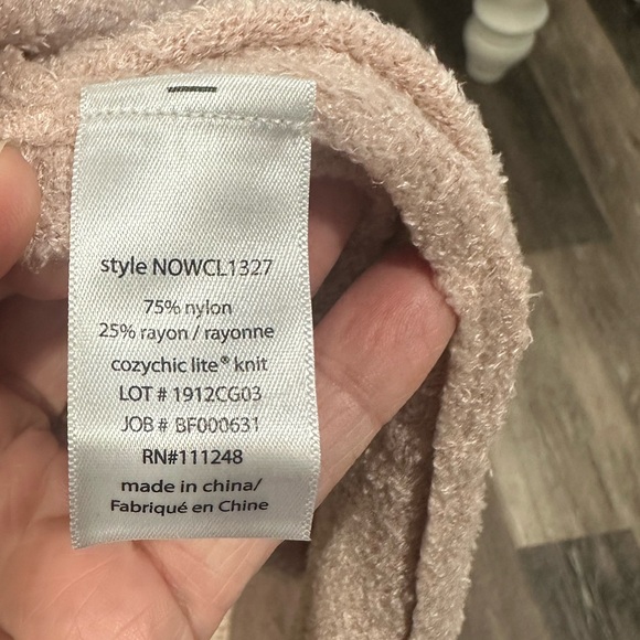 Barefoot Dreams Cozychic Lite Open Front Cardigan Sweater Blush Pink Small Soft - Picture 5 of 6